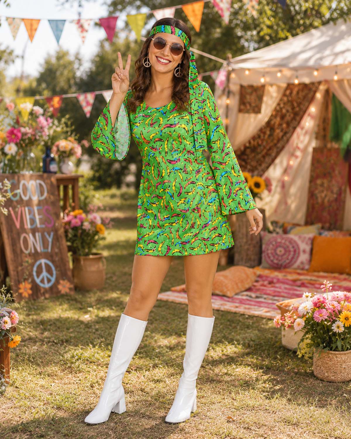 das-kost-mland-damen-pop-banana-hippie-kost-m-gr-n-36-38 image 2