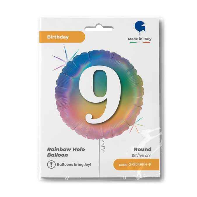 das-kost-mland-happy-rainbow-folienballon-bunt-45cm image 2
