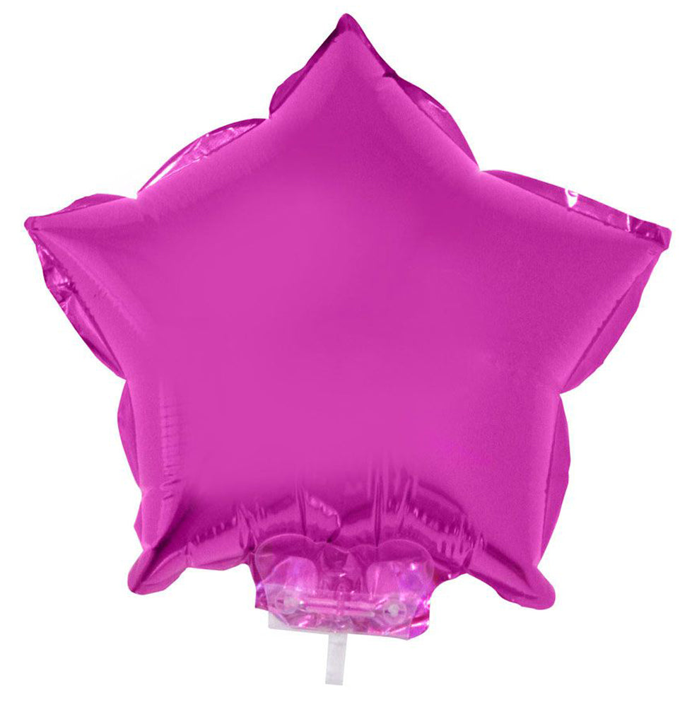 stern-folienballon-28cm-mit-stab-pink image 1