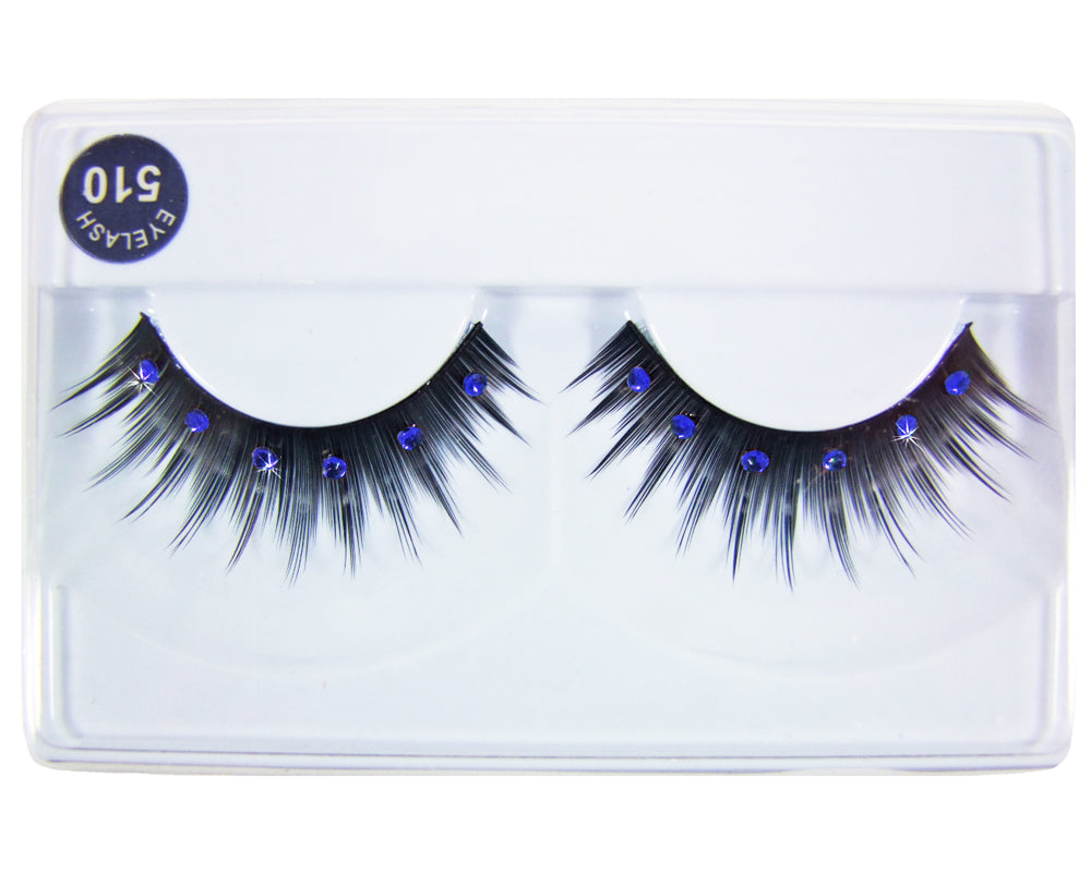das-kost-mland-accessoires-k-nstliche-wimpern-schmucksteine-fake-lashes-blau image 3