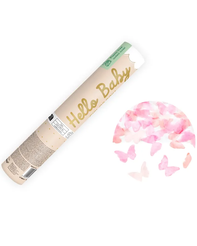 das-kost-mland-hello-baby-konfetti-kanone-20-cm-rosa image 1