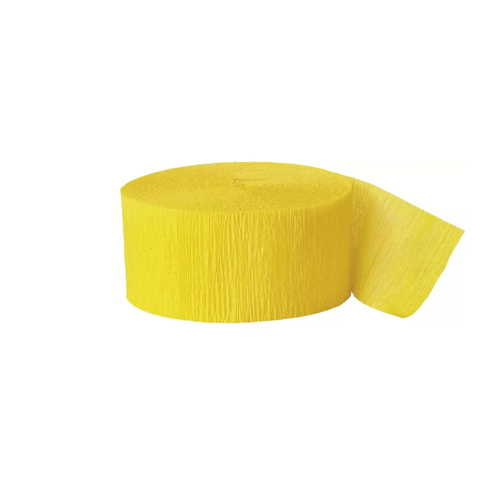 das-kost-mland-dekorationen-kreppband-uni-25m-gelb-papier image 1
