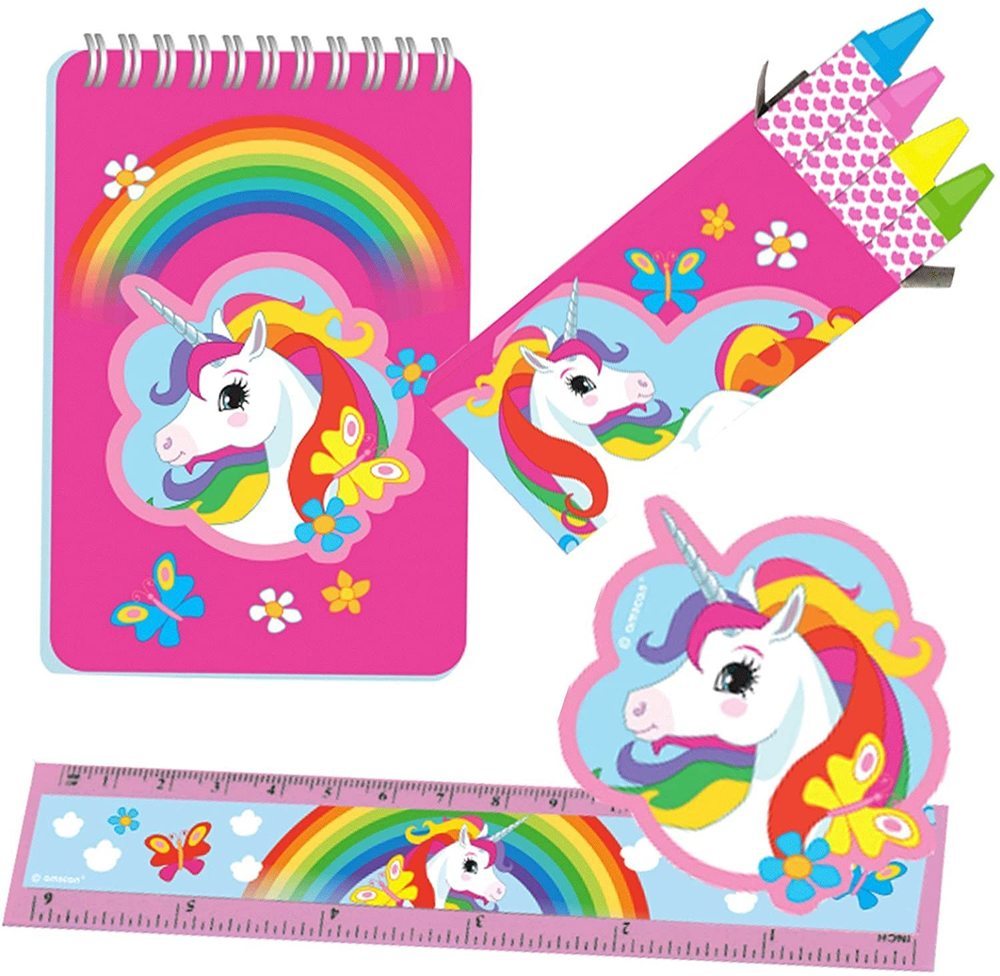 das-kost-mland-dekorationen-regenbogen-einhorn-schreibset-20-tlg image 2