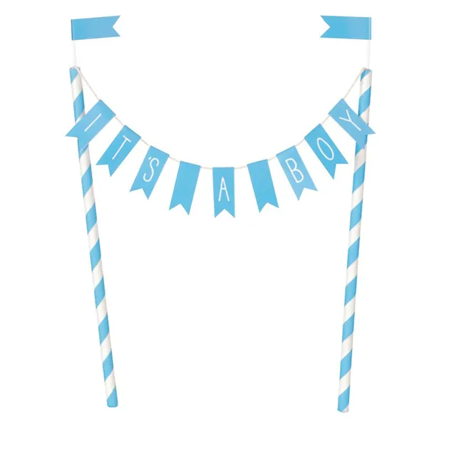 das-kost-mland-tortendeko-banner-it-s-a-boy-blau-babyparty image 1