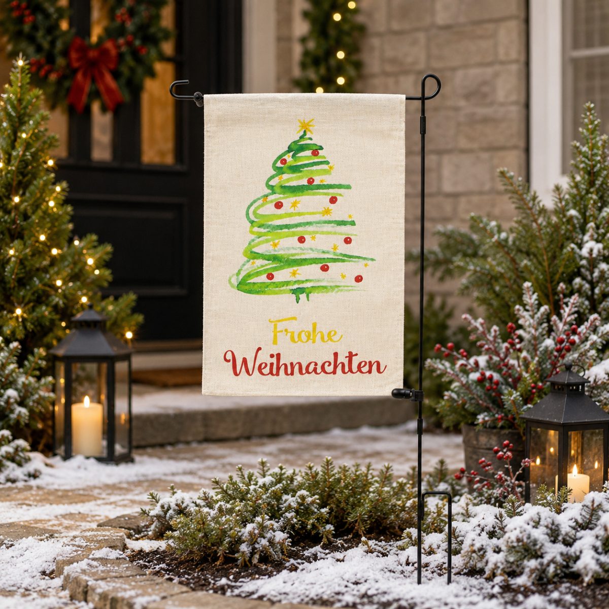 riffelmacher-gartenfahne-weihnachtsbaum-32x45cm-13508 image 2