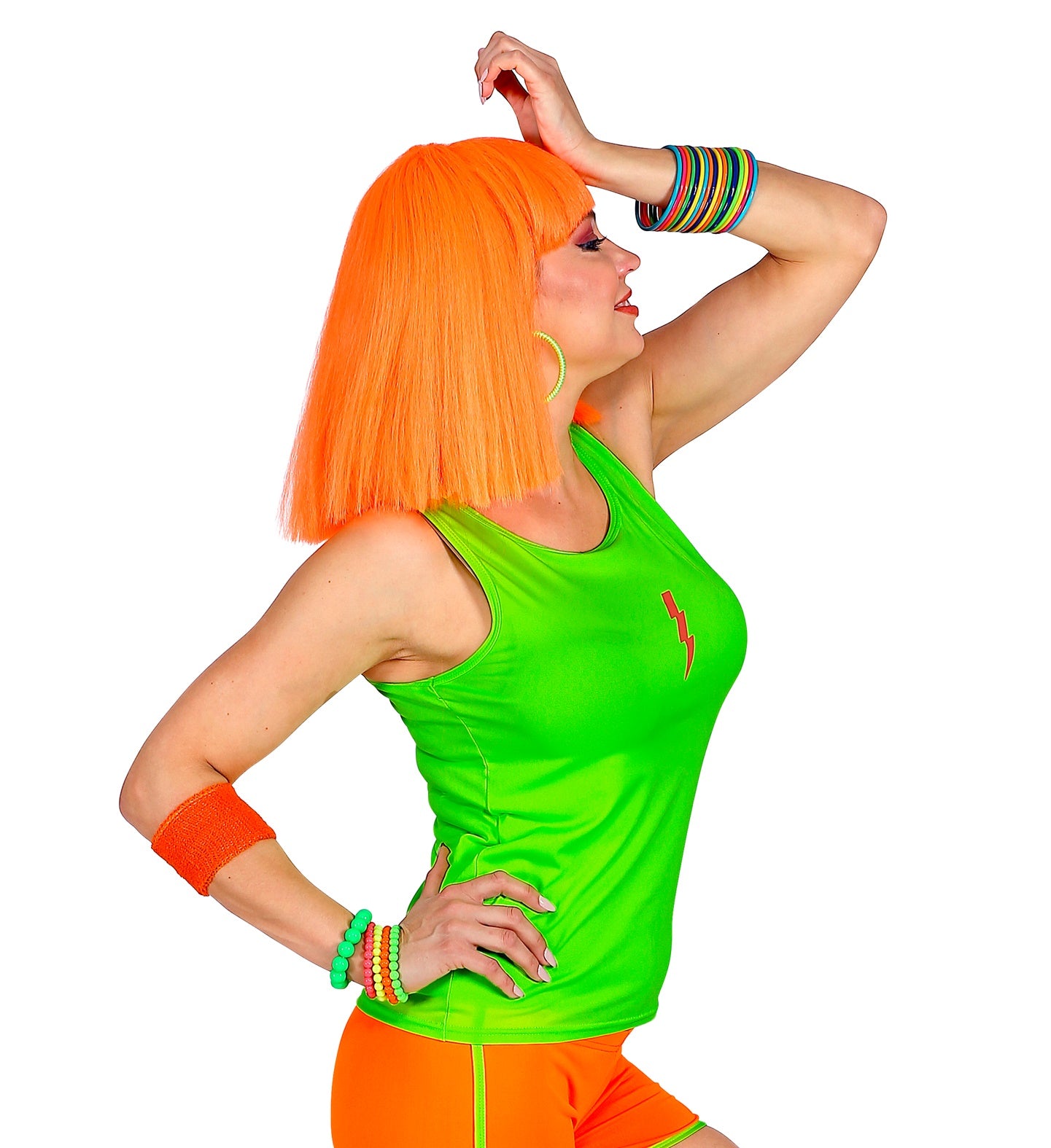 das-kost-mland-herren-tank-top-neon-gr-n-80er-disco image 3