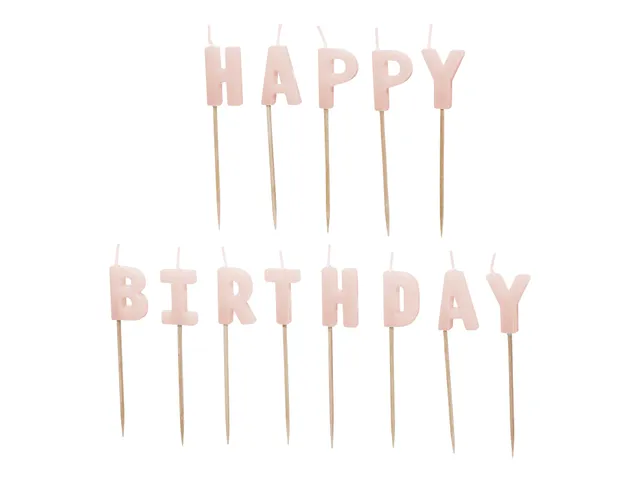 das-kost-mland-happy-birthday-geburtstagskerzen-rosa-13-stk image 1
