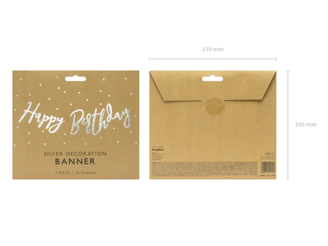 das-kost-mland-happy-birthday-banner-silber-16-5x62-cm-papier image 1