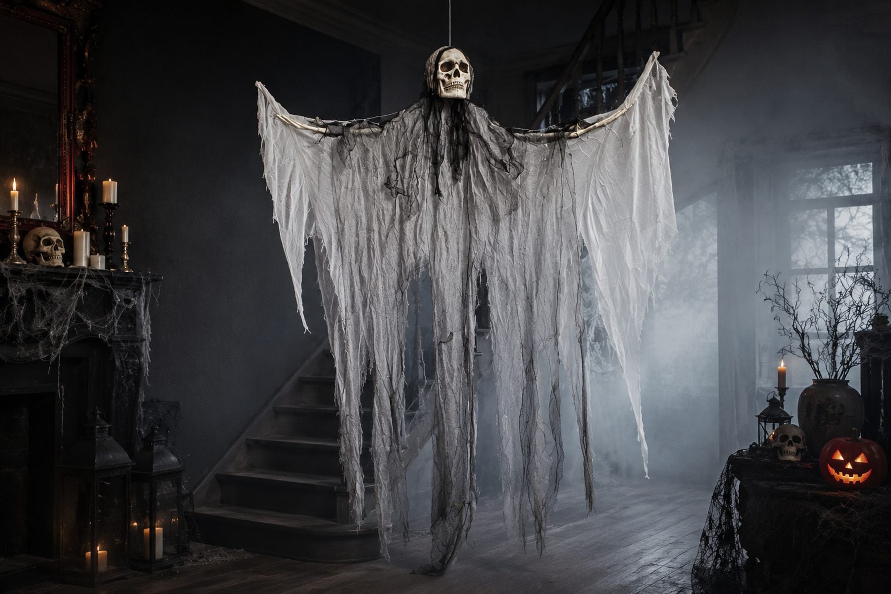 das-kost-mland-todesengel-halloween-h-ngefigur-180-cm-mit-fl-geln image 2
