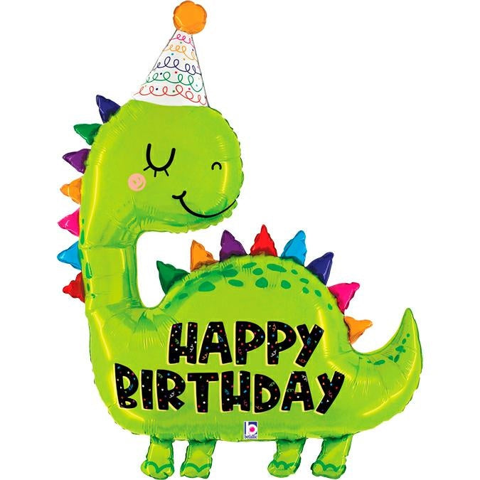 das-kost-mland-dino-happy-birthday-folienballon-132-cm-gr-n image 1