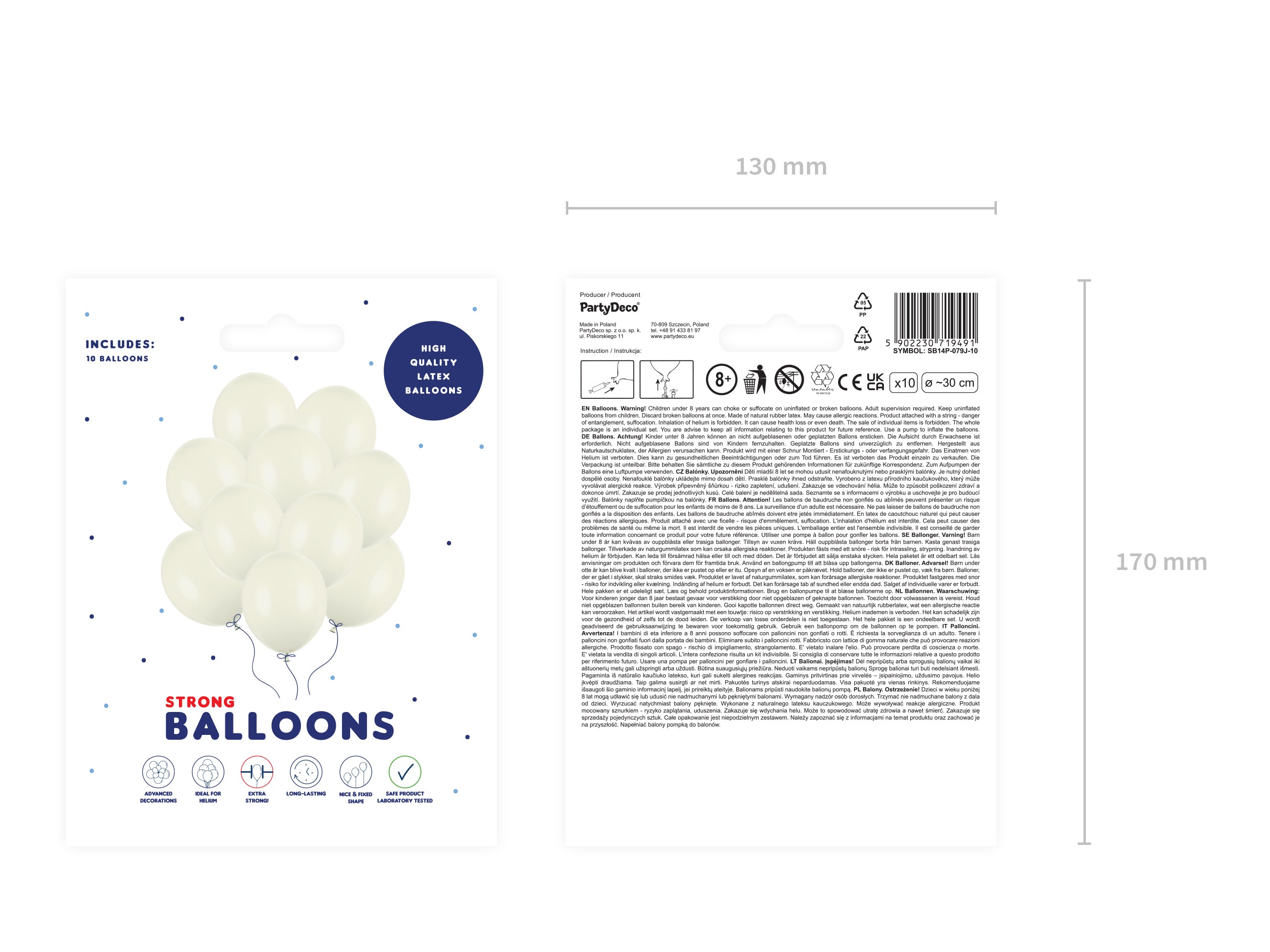 das-kost-mland-dekorationen-uni-pastell-luftballons-creme-wei-10-st-ck image 2