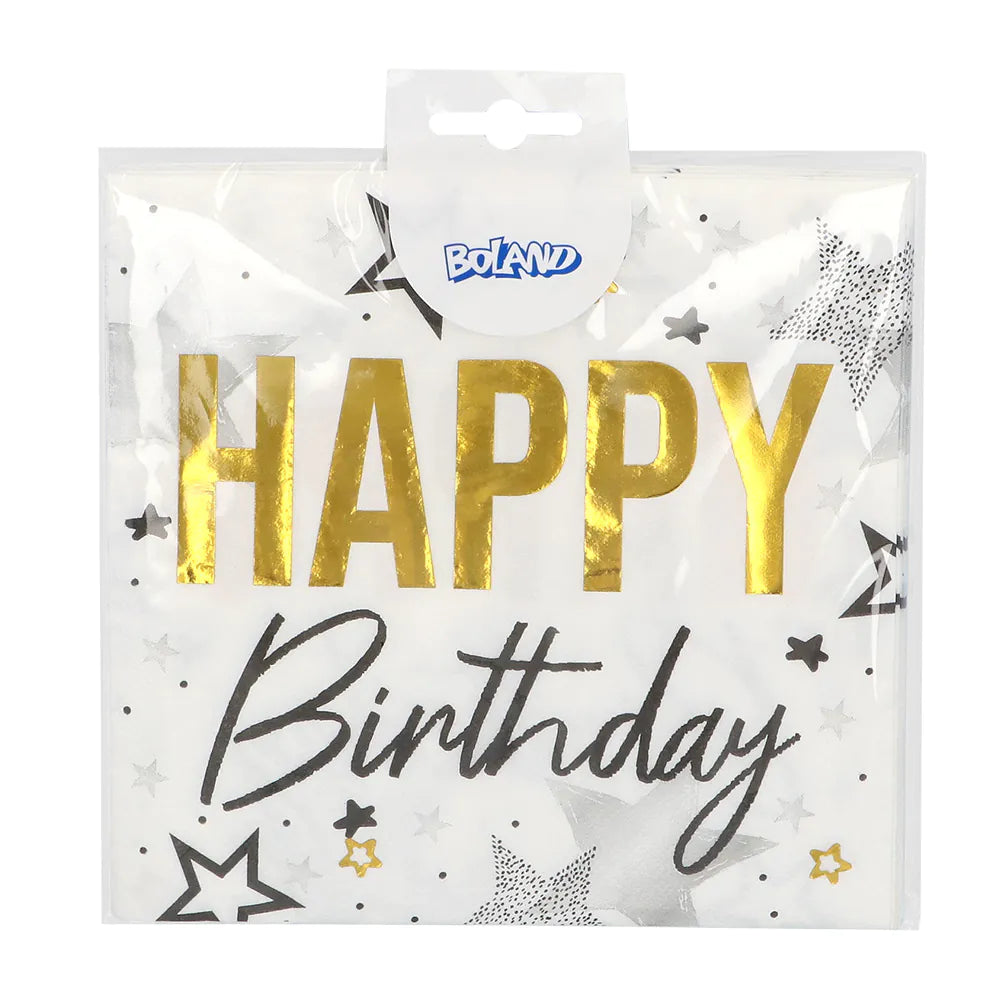 das-kost-mland-happy-birthday-servietten-gold-schwarz-20er-33cm image 4