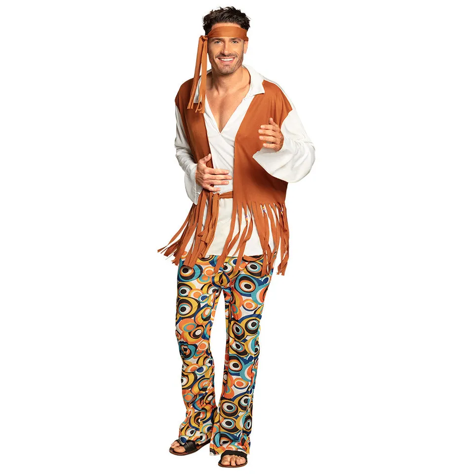 das-kost-mland-hippie-guy-kost-m-herren-m-l-mehrfarbig-70er image 1