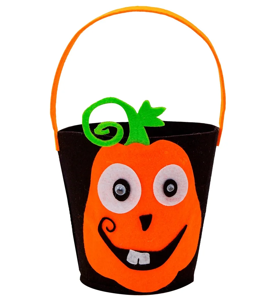 das-kost-mland-halloween-korb-verr-ckter-k-rbis-schwarz-orange image 1