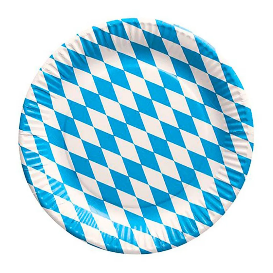 das-kost-mland-dekorationen-pappteller-bayerisch-raute-23-cm-50-st image 1