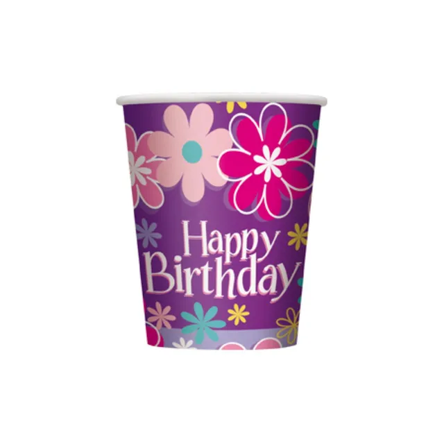 das-kost-mland-dekorationen-pappbecher-blossom-266ml-8-st-ck image 1