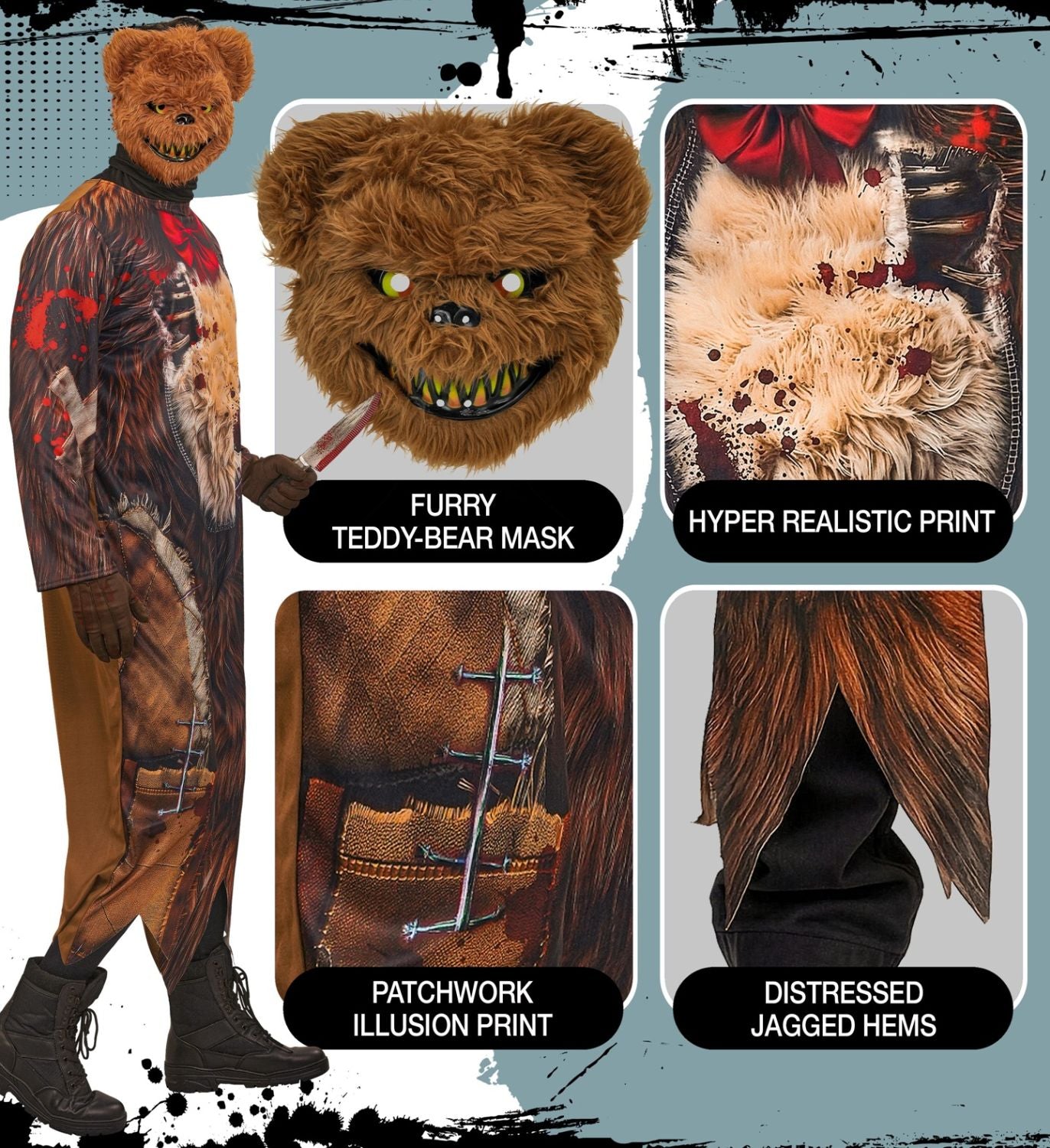 das-kost-mland-herren-zombie-teddyb-r-kost-m-overall-maske-gr-l image 4