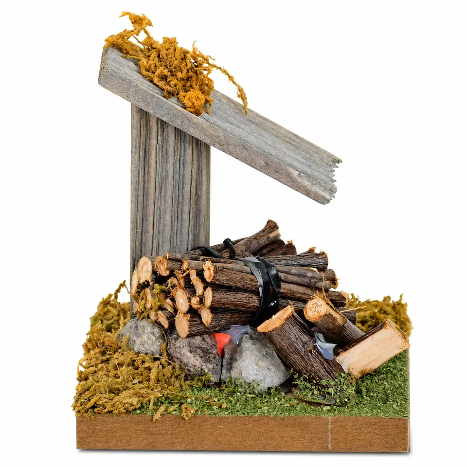 das-kost-mland-mini-holz-lagerfeuer-led-8-5-cm-krippe image 1