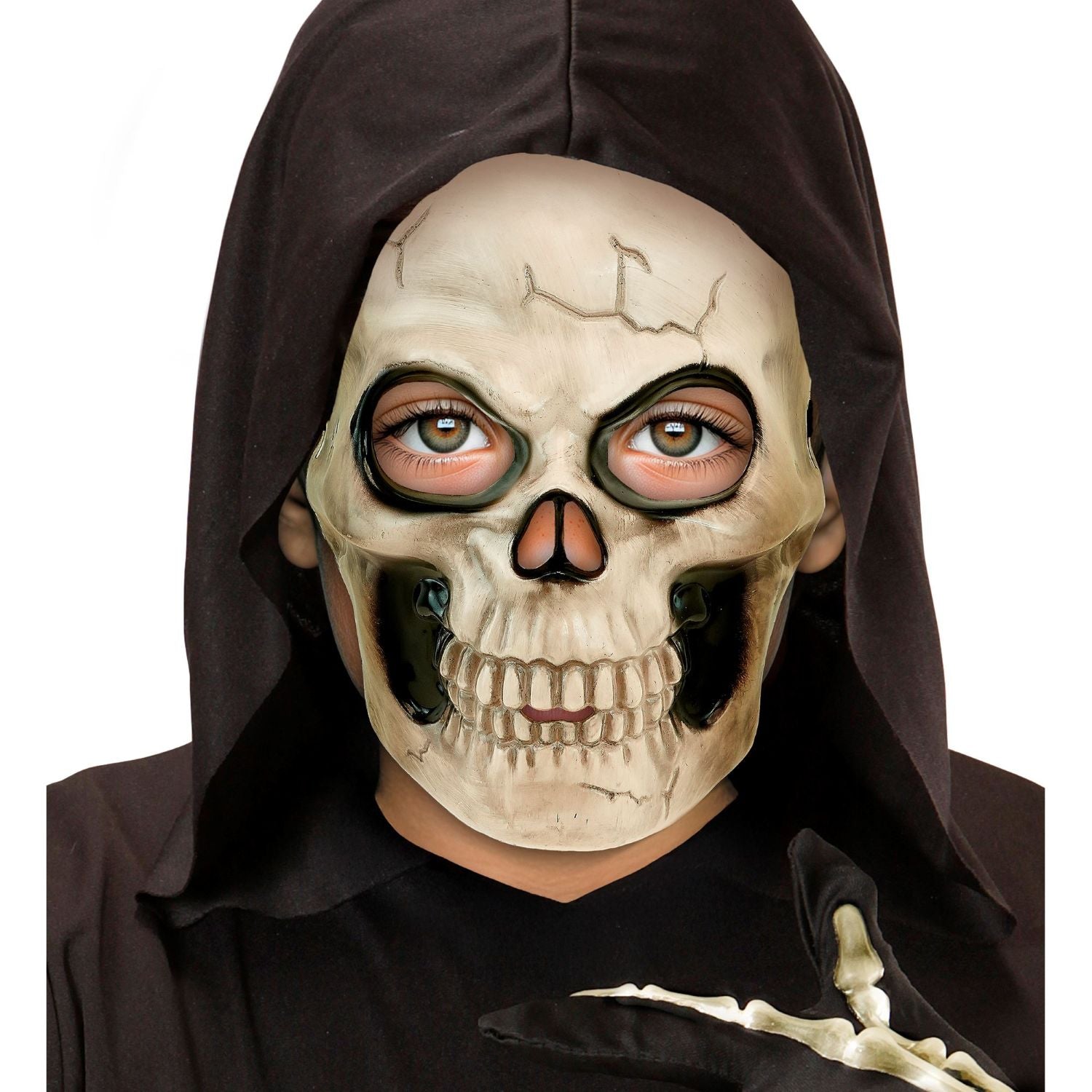 das-kost-mland-totenkopf-maske-kinder-halloween-knochenfarbe image 3