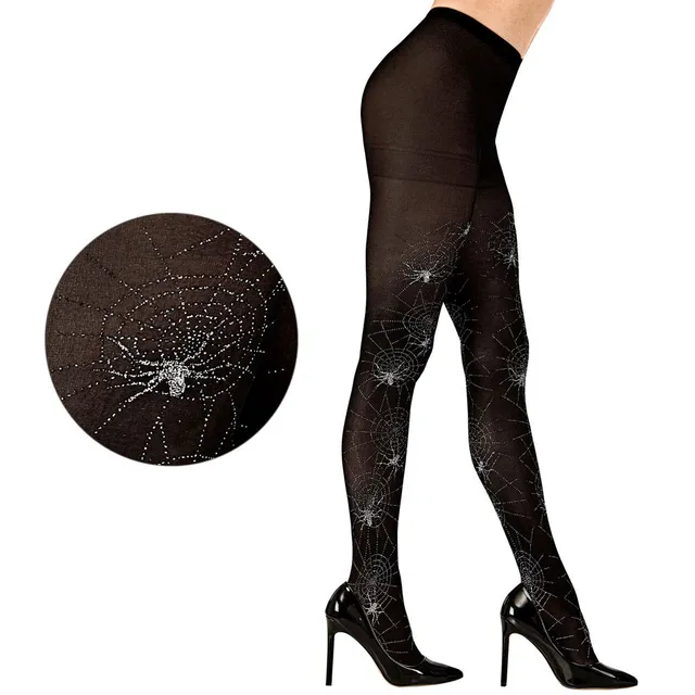 das-kost-mland-spinnen-strumpfhose-damen-40den-schwarz-xl image 1