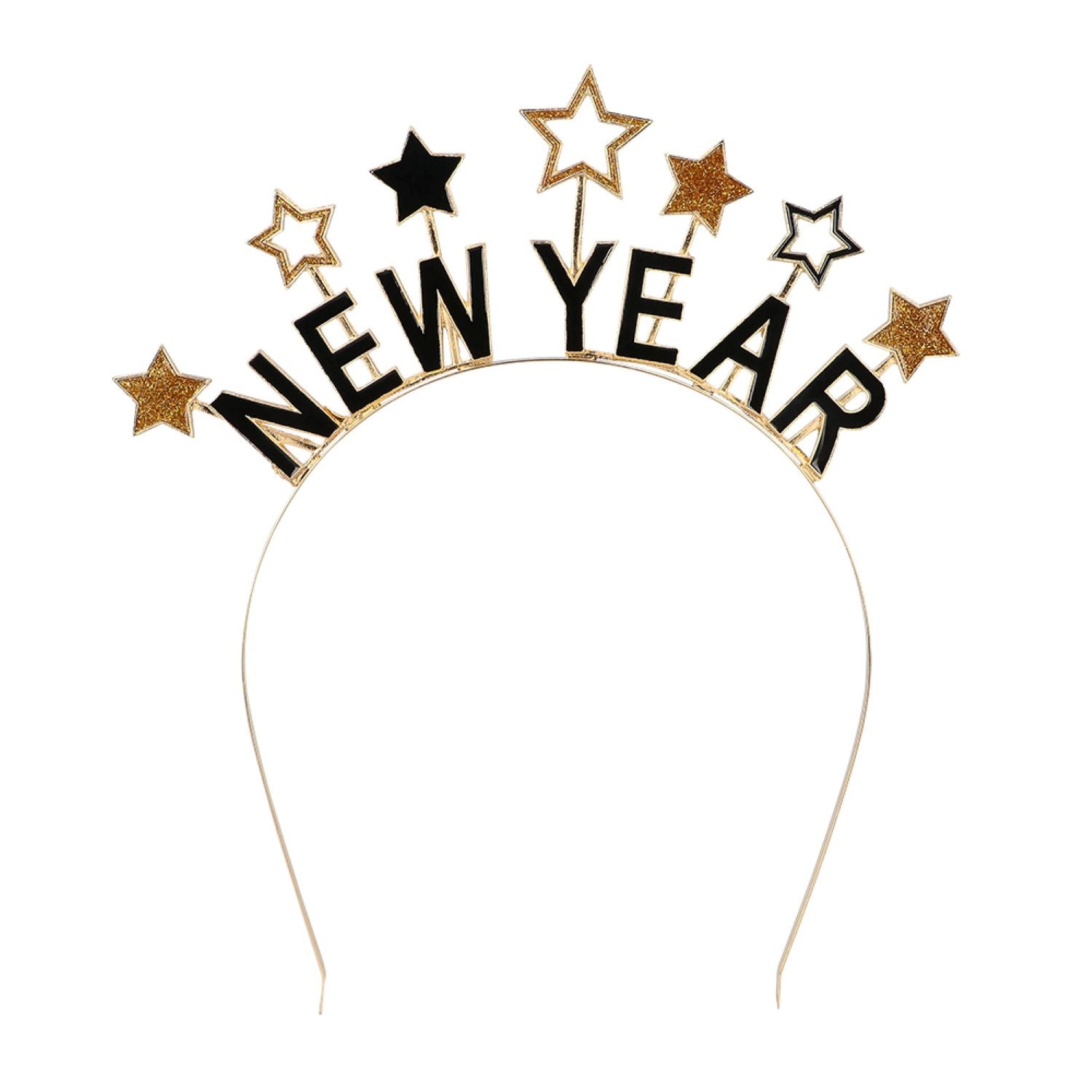das-kost-mland-accessoires-new-year-metall-diadem-gold-schwarz image 2