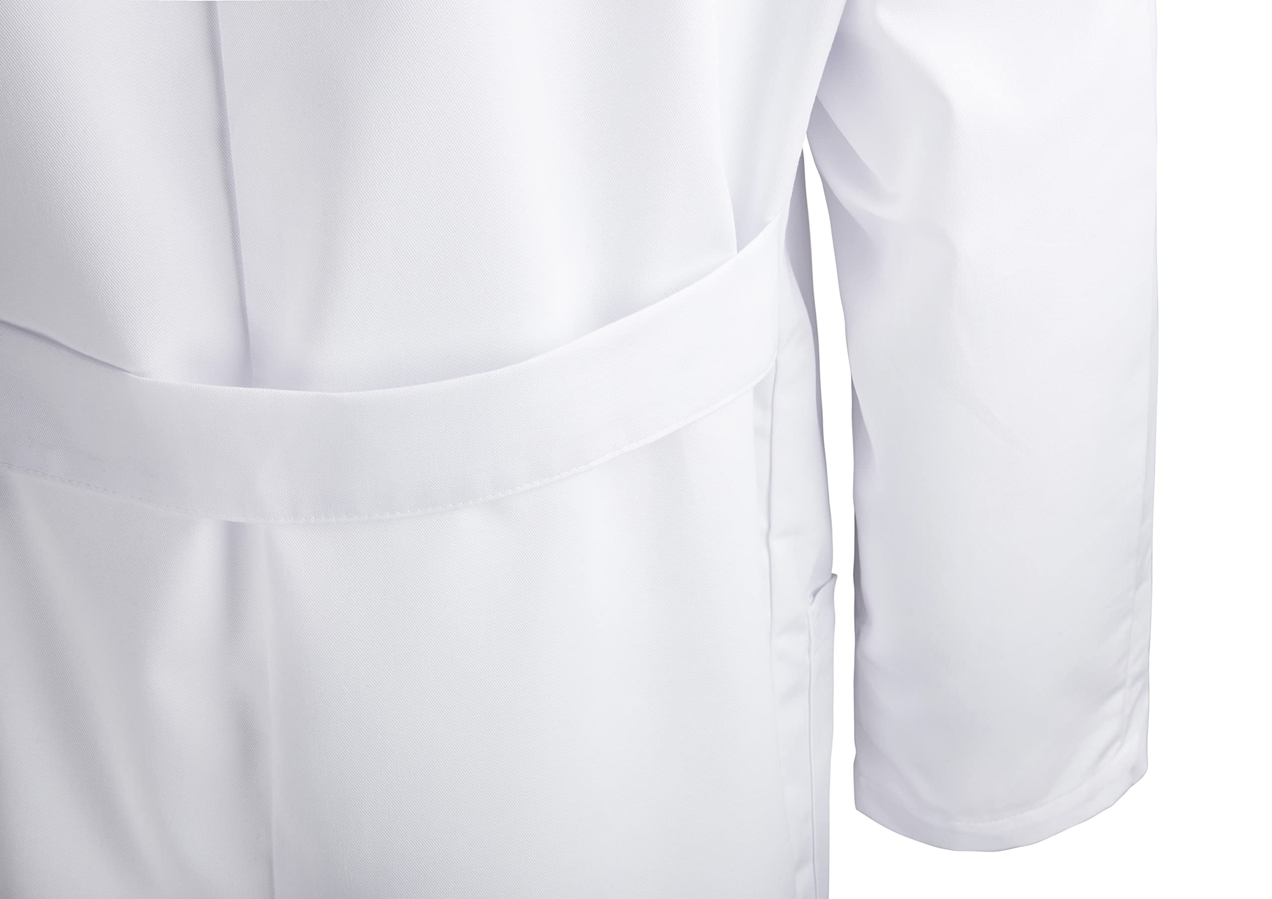 clinotest-laborkittel-wei-xl-unisex-arztkittel-druckknopf image 3