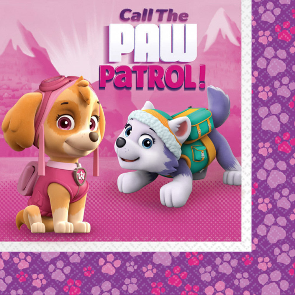 das-kost-mland-pink-paw-patrol-servietten-20-stk-33x33cm image 2