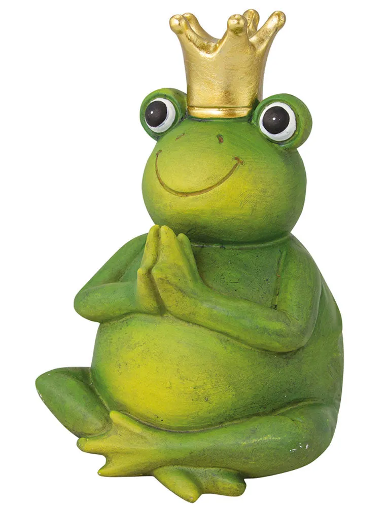 riffelmacher-yoga-froschk-nig-07981-dekofigur-20-cm-polyresin image 1
