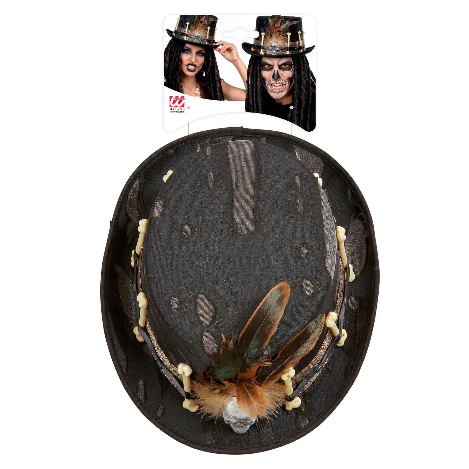 das-kost-mland-voodoo-zylinder-totenkopf-kost-mhut-schwarz image 5