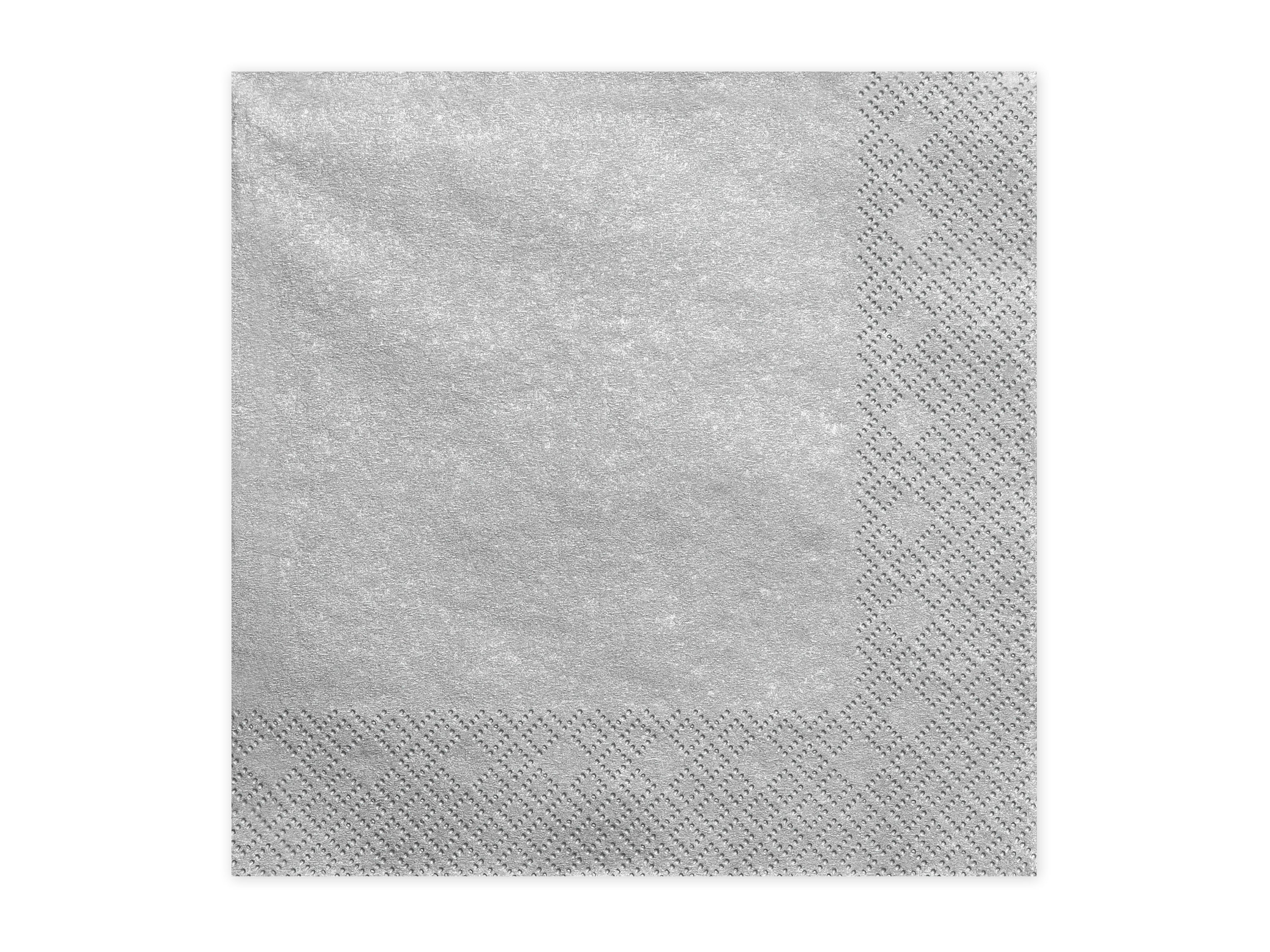 das-kost-mland-dekorationen-servietten-uni-silber-metallic-20-stk-33x33 image 1