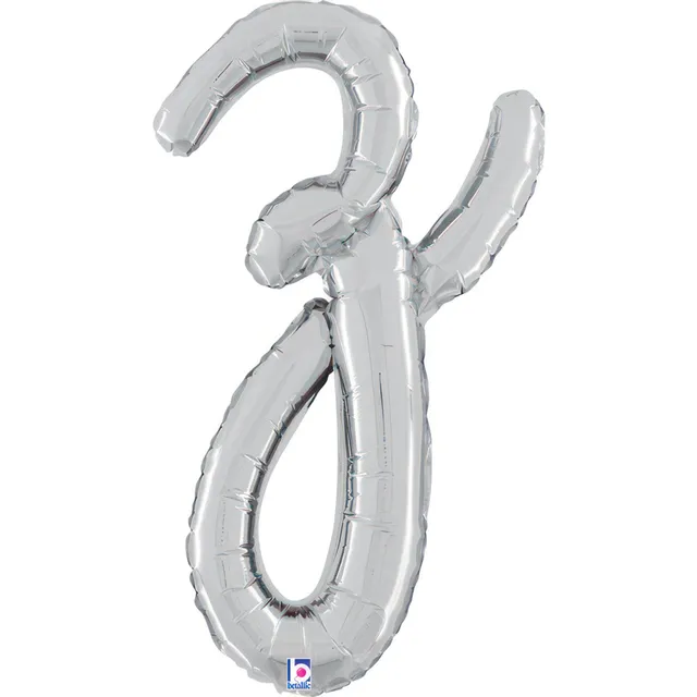 das-kost-mland-buchstabe-z-folienballon-skript-silber-61cm image 1