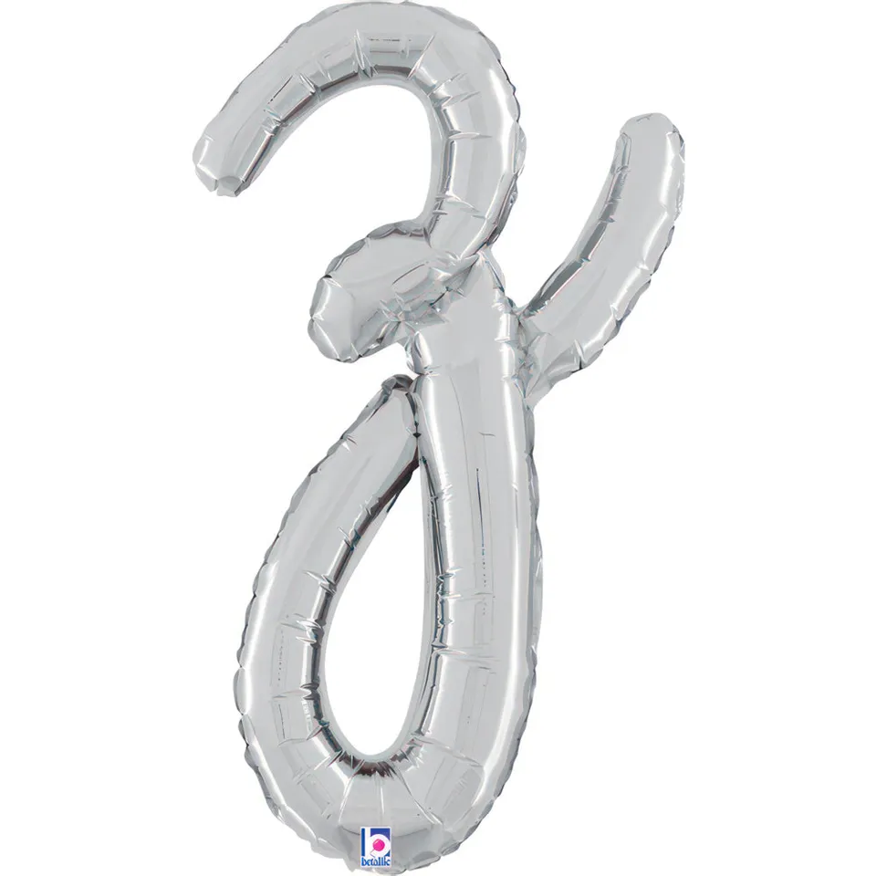 das-kost-mland-buchstabe-z-folienballon-skript-silber-61cm image 1