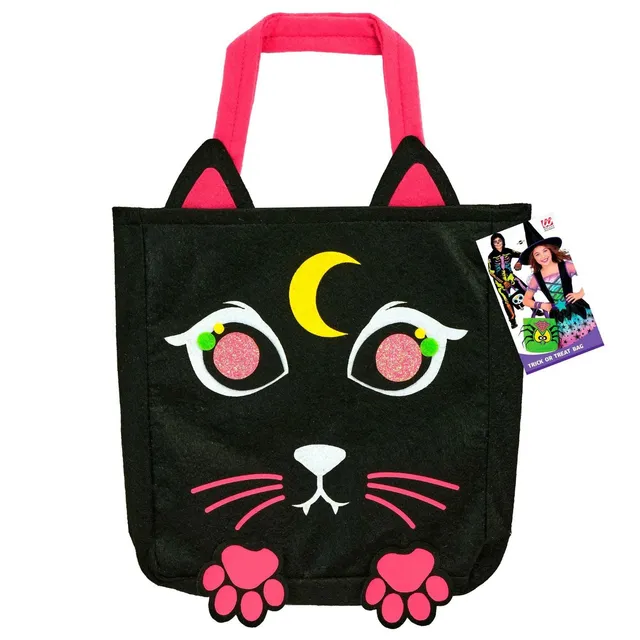 das-kost-mland-halloween-betteltasche-katze-schwarz-sammeltasche image 1