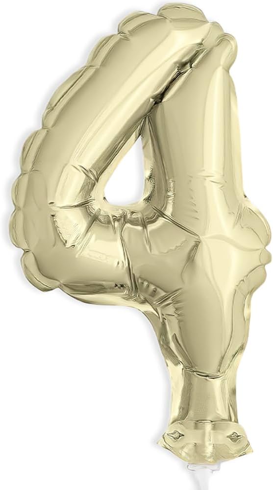 das-kost-mland-tortendeko-ballonzahl-4-gold-ca-13-cm image 1