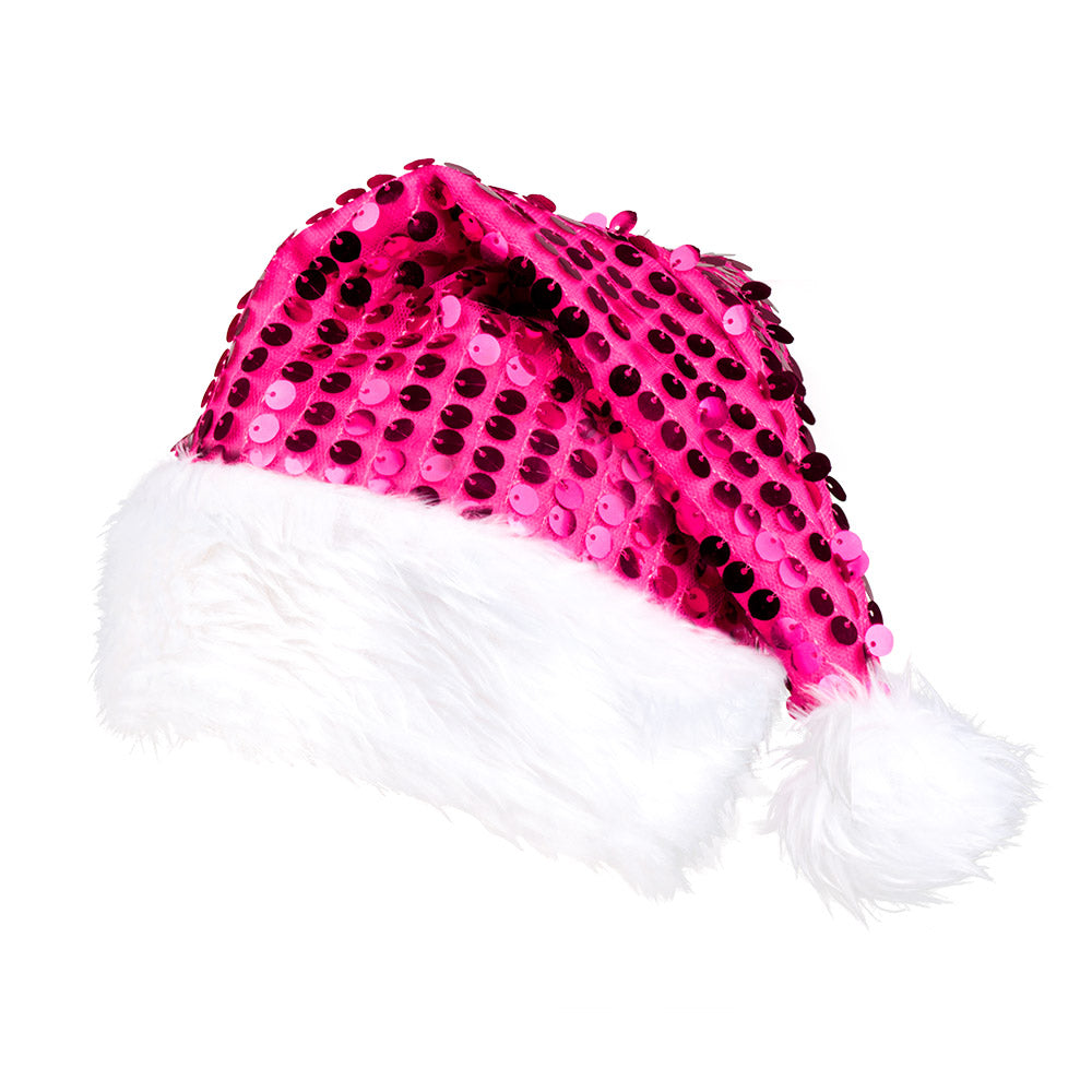 das-kost-mland-pailletten-weihnachtsm-tze-pink image 2
