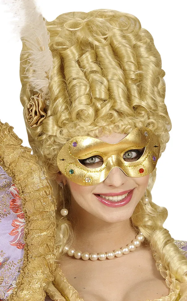 das-kost-mland-augenmaske-strass-gold-textil-einheitsgr-e image 1