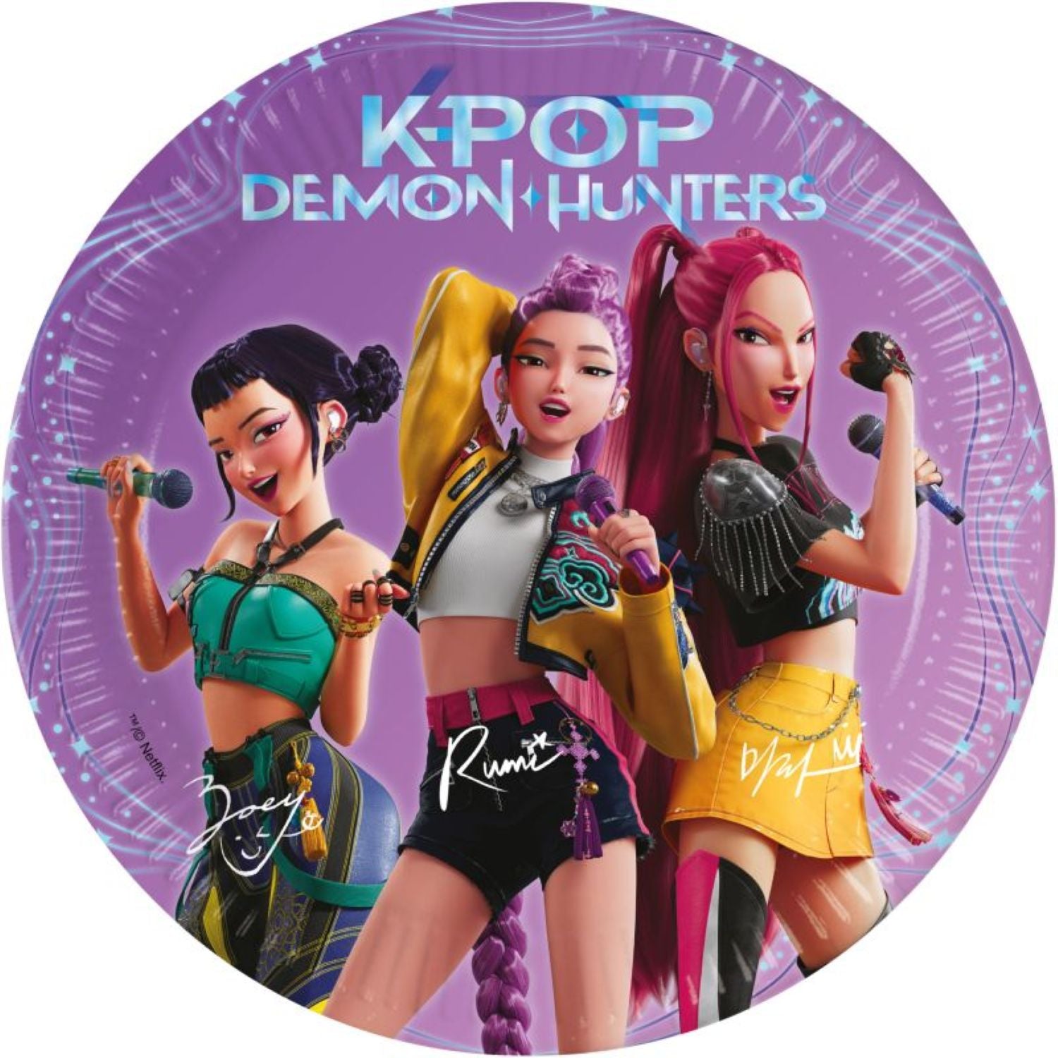 das-kost-mland-k-pop-demon-hunters-partydeko-teller-becher-set image 2