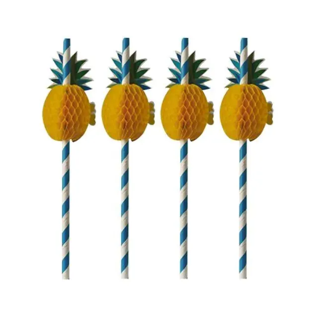 papierstrohhalme-pineapple-50stk-20cm-trinkhalme image 1