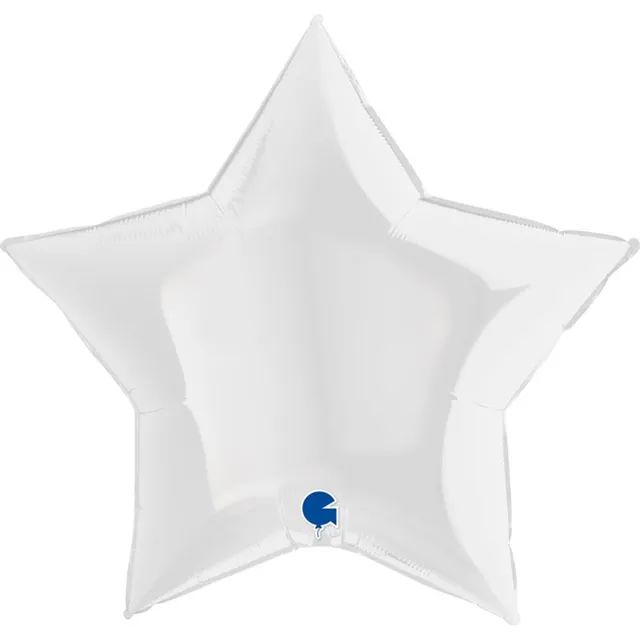 das-kost-mland-dekorationen-folienballon-uni-stern-wei-91-cm image 1