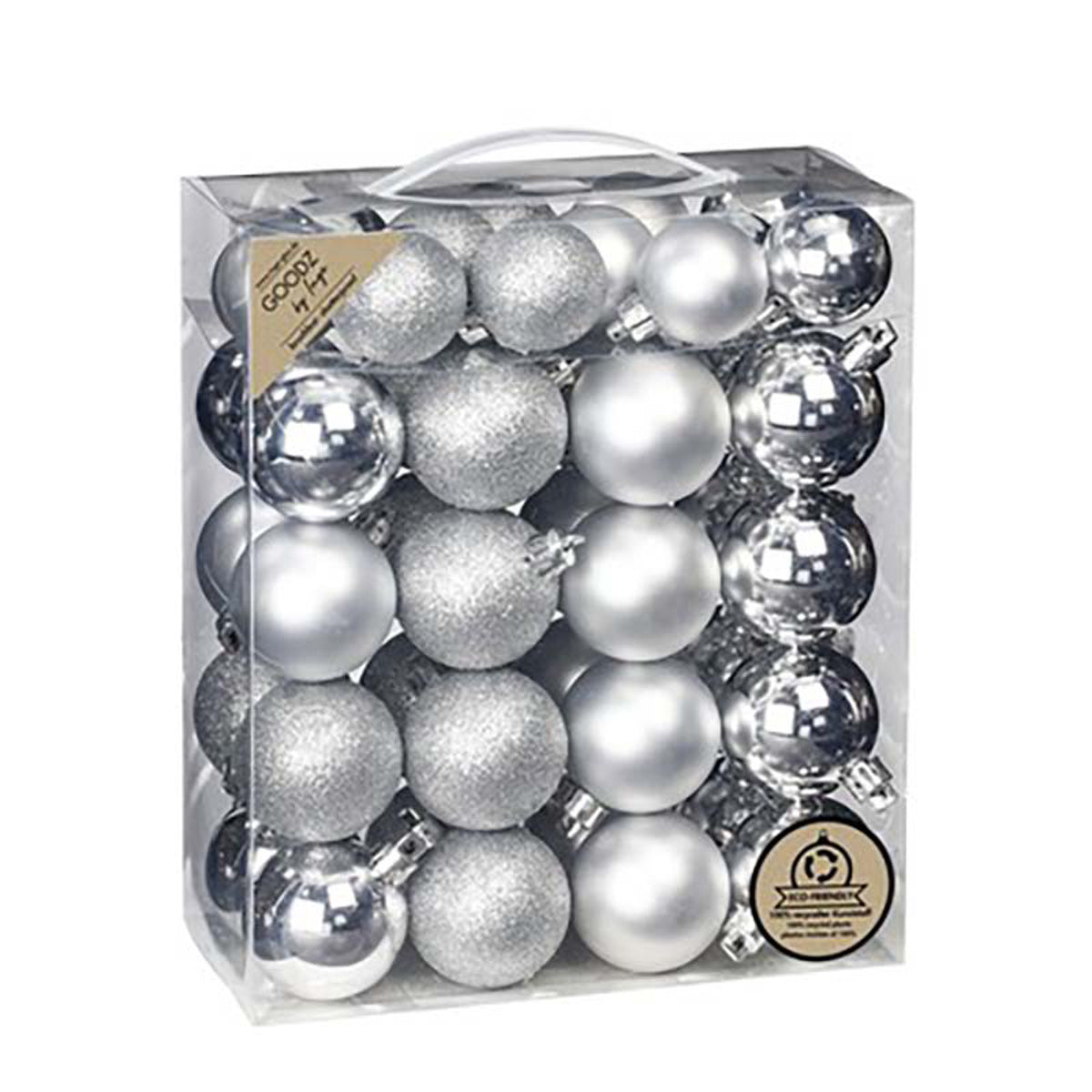 das-kost-mland-dekorationen-weihnachtskugeln-silber-44-stk image 1
