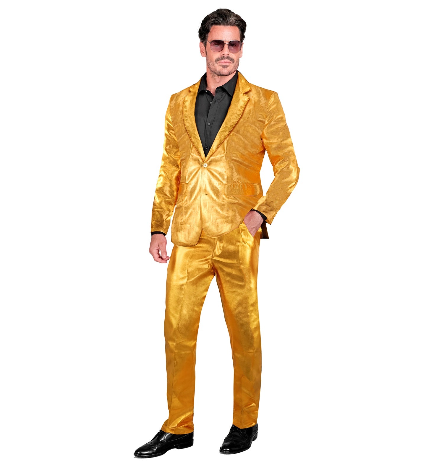 das-kost-mland-herren-mr-gold-designer-anzug-2-tlg-gold-m image 2