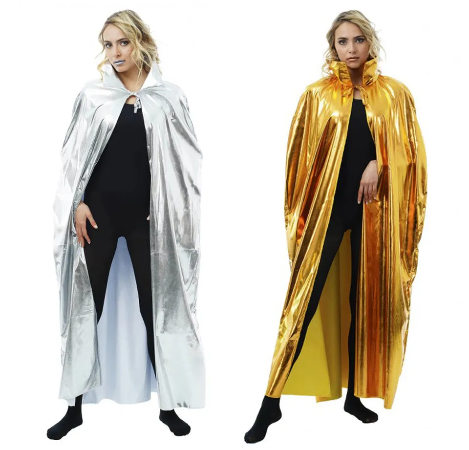 das-kost-mland-herren-metallic-glitzer-umhang-silber-130-cm image 1