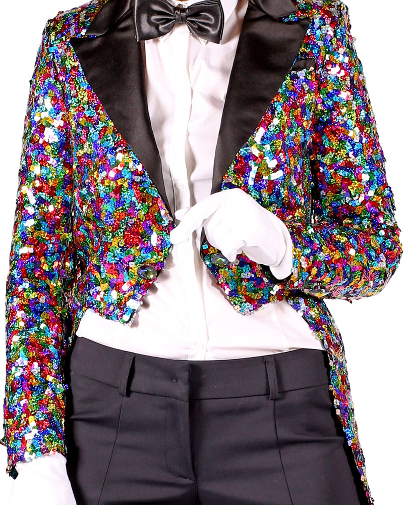 das-kost-mland-damen-glitzer-pailletten-frack-multicolor-m-show image 6