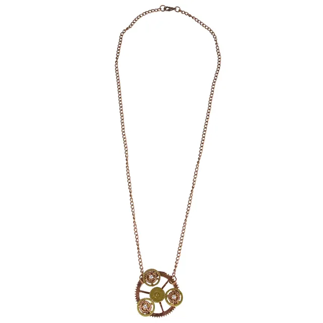 das-kost-mland-accessoires-steampunk-halskette-zahnr-der-bronze image 1