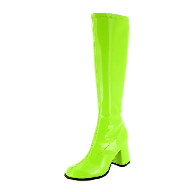 das-kost-mland-gogo-lackstiefel-gr-n-blockabsatz-gr-36-44 image 1