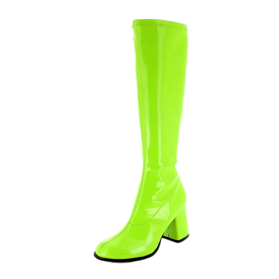 das-kost-mland-gogo-lackstiefel-gr-n-blockabsatz-gr-36-44 image 1