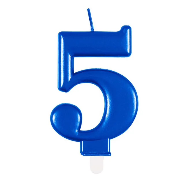 das-kost-mland-zahlenkerze-blau-5-geburtstagskerze image 1