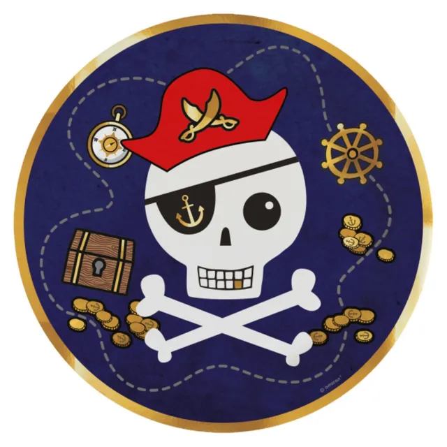 das-kost-mland-pirates-map-pappteller-8-st-ck-23cm-pirat image 1