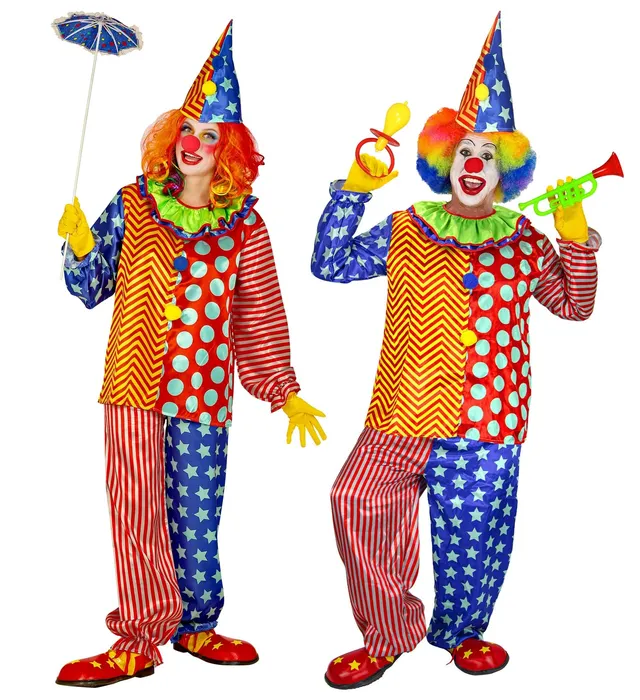 das-kost-mland-mika-clown-kost-m-mehrfarbig-mit-hut-herren image 1