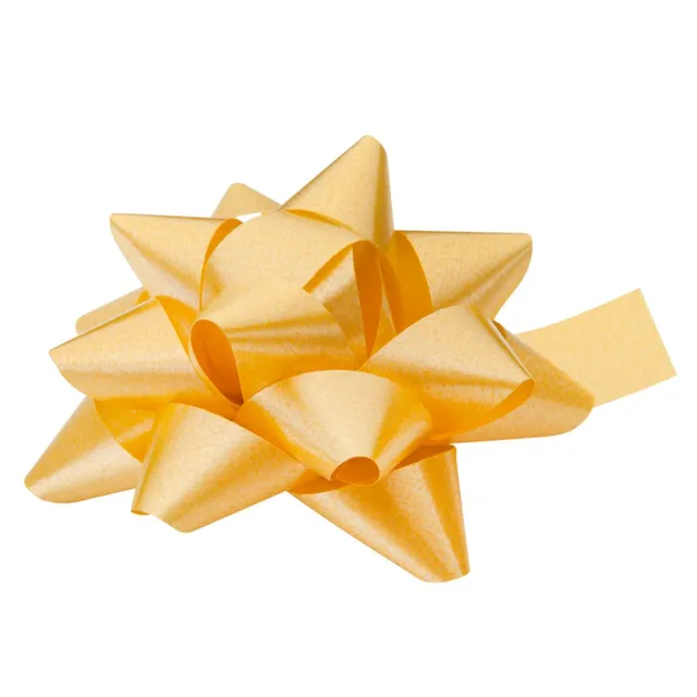 das-kost-mland-dekorationen-geschenkband-goldina-polyband-rosette-70mm-gold image 1